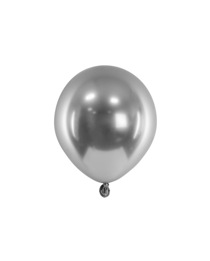 Balony Glossy 12 cm, ciemny srebrny (1 op. / 50 szt.)