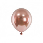 Balony Glossy 12 cm, różowe złoto (1 op. / 50 szt.)
