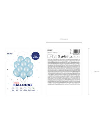 Balony Strong 27cm, Metallic Baby Blue (1 op. / 10 szt.)