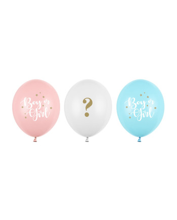 Balony 30 cm, Boy or Girl, mix (1 op. / 50 szt.)