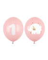 Balony 30 cm, Roczek, Baby pink (1 op. / 50 szt.)