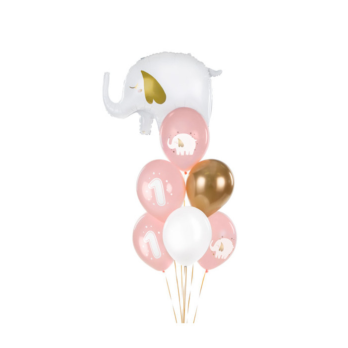 Balony 30 cm, Roczek, Baby pink (1 op. / 50 szt.)