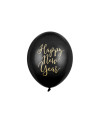 Balony 30cm, Happy New Year, Pastel Black (1 op. / 50 szt.)