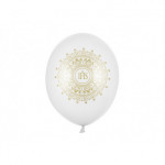 Balony 30cm, IHS, Metallic Pure White (1 op. / 50 szt.)