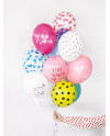 Balony 30cm, Jednorożec, Pastel Pure White (1 op. / 6 szt.)