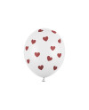 Balony 30cm, Serduszka, Pastel Pure White (1 op. / 50 szt.)