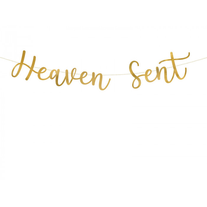 Baner Heaven Sent, złoty, 14,5x85cm